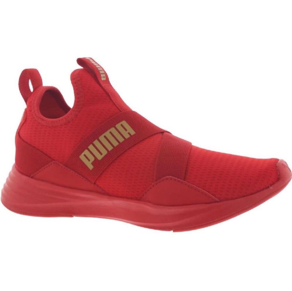 PUMA Radiate Mid Workout Slip On Running Shoes Sneakers Red Gold NWB Sz 7